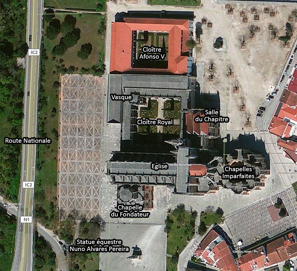 Plan du monastère de Batalha