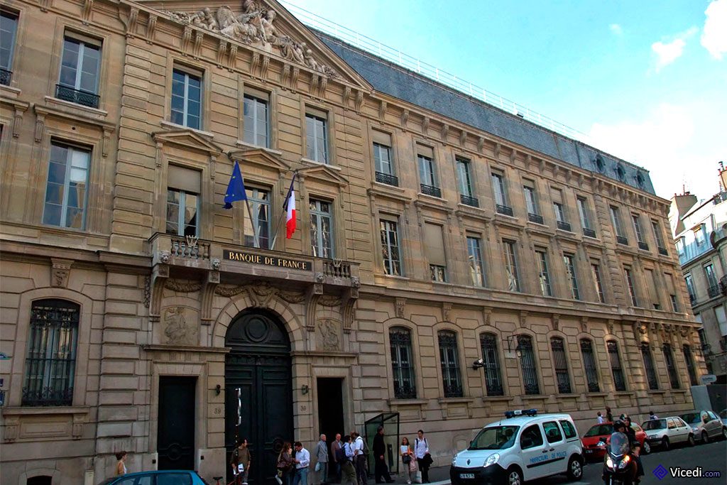 Façade de la Banque de France à Paris