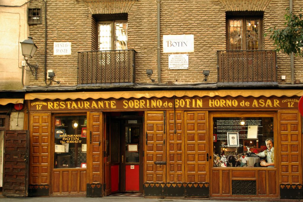 Façade du plus vieux restaurant du monde