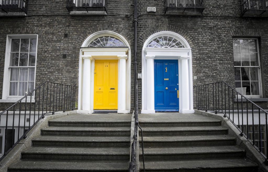 Portes colorées de Dublin